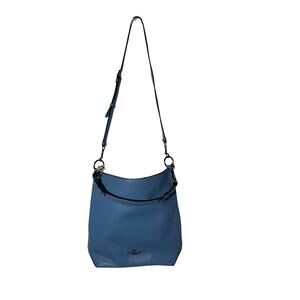 Coach Abby Duffle Crossbody Bag Blue Pebbled Leather Style 31507
